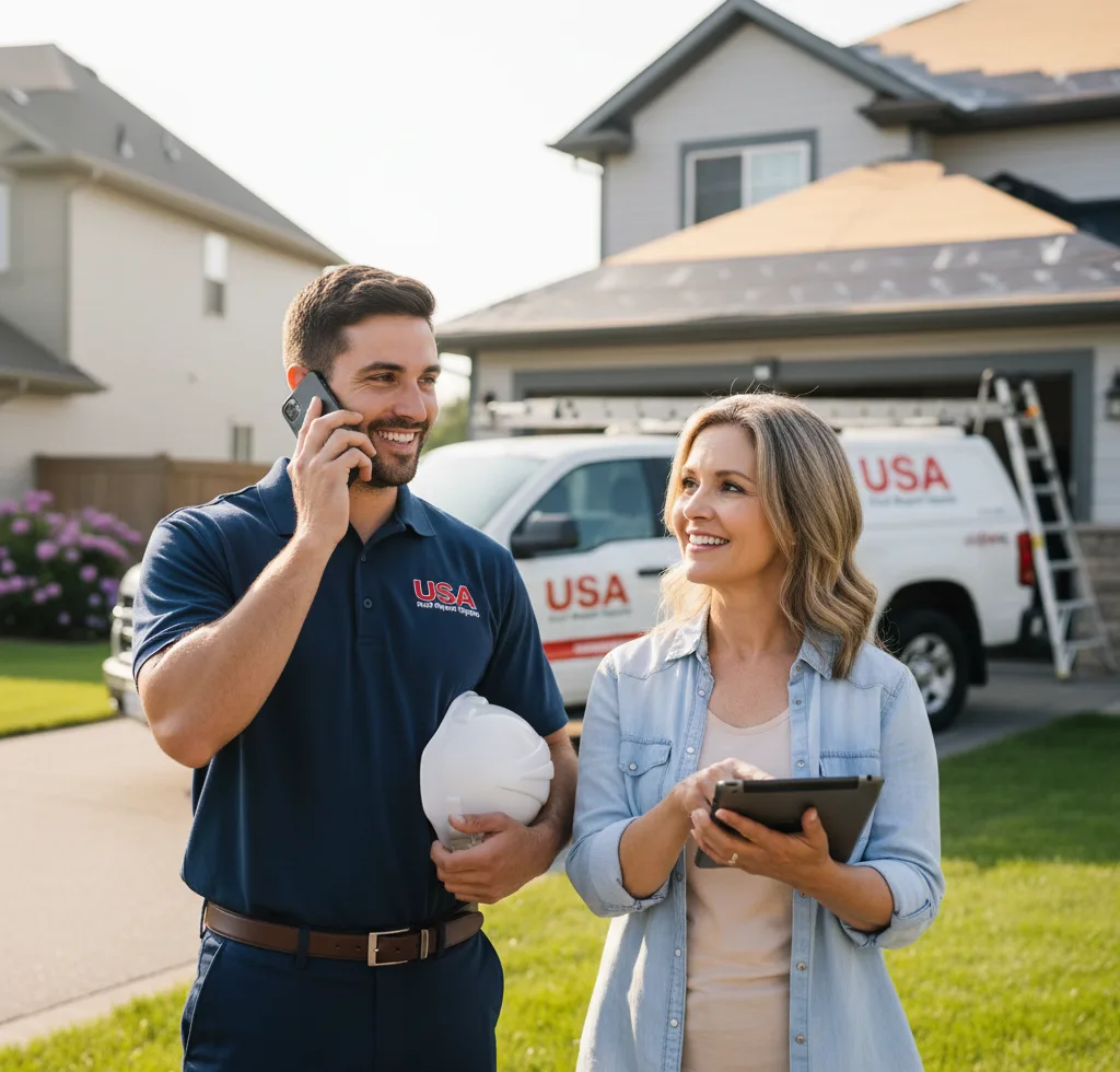 USA Roof Repair Experts customer support in Gervais